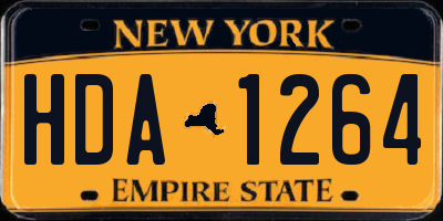 NY license plate HDA1264