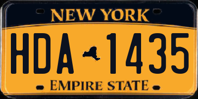 NY license plate HDA1435