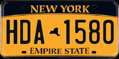 NY license plate HDA1580