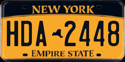 NY license plate HDA2448
