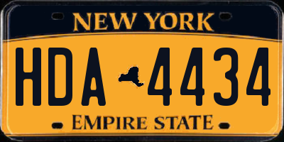 NY license plate HDA4434