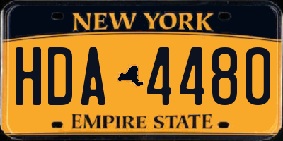 NY license plate HDA4480
