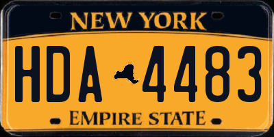 NY license plate HDA4483