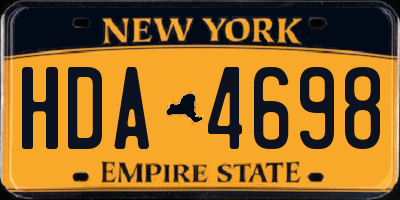 NY license plate HDA4698