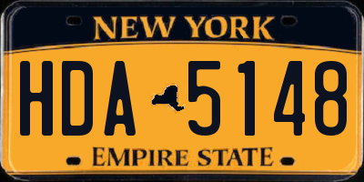 NY license plate HDA5148