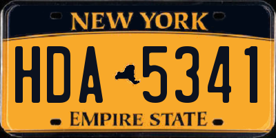 NY license plate HDA5341