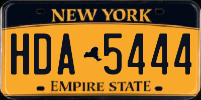 NY license plate HDA5444