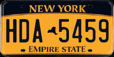 NY license plate HDA5459