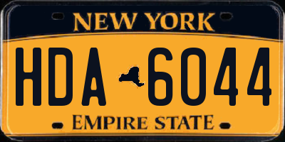 NY license plate HDA6044