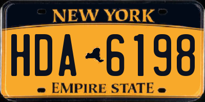 NY license plate HDA6198