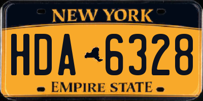 NY license plate HDA6328
