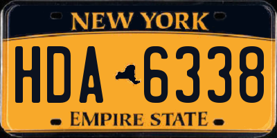 NY license plate HDA6338