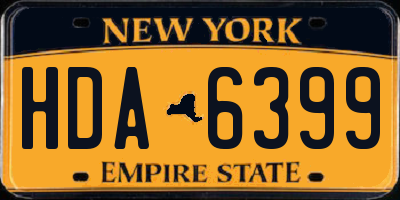 NY license plate HDA6399
