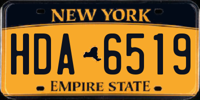 NY license plate HDA6519