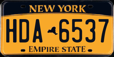 NY license plate HDA6537
