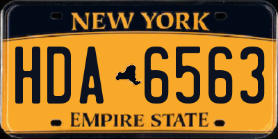 NY license plate HDA6563