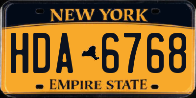 NY license plate HDA6768