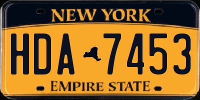 NY license plate HDA7453