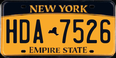 NY license plate HDA7526