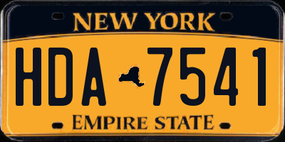 NY license plate HDA7541