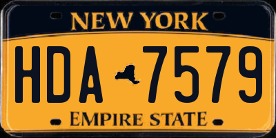 NY license plate HDA7579