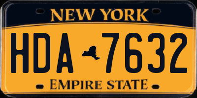 NY license plate HDA7632