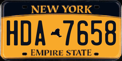 NY license plate HDA7658