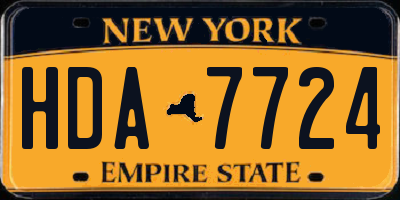 NY license plate HDA7724
