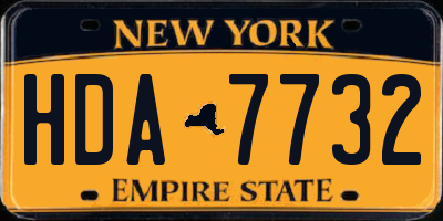 NY license plate HDA7732