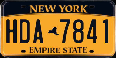NY license plate HDA7841