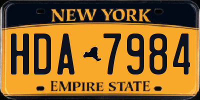 NY license plate HDA7984
