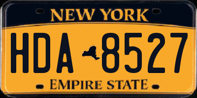 NY license plate HDA8527