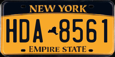 NY license plate HDA8561