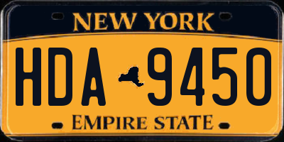 NY license plate HDA9450