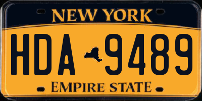 NY license plate HDA9489
