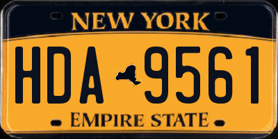 NY license plate HDA9561