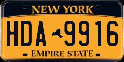 NY license plate HDA9916