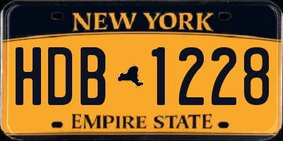NY license plate HDB1228