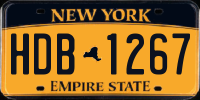 NY license plate HDB1267