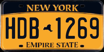 NY license plate HDB1269
