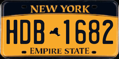 NY license plate HDB1682