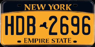 NY license plate HDB2696