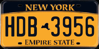 NY license plate HDB3956