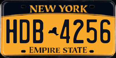 NY license plate HDB4256