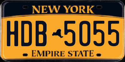 NY license plate HDB5055