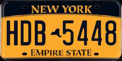 NY license plate HDB5448