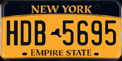 NY license plate HDB5695