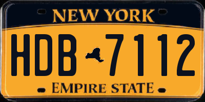 NY license plate HDB7112