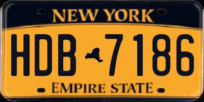 NY license plate HDB7186