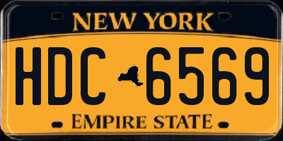 NY license plate HDC6569